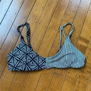 Black and White Oneil Bikini Top